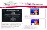 Novedades bibliográficas - Universidad del Mar · 2020. 10. 9. · Autor: Baldor, Aurelio Editorial: Patria Clasificación: 512.07 B178a 2017 Fecha de publicación: 2017 Tesis (Maestría