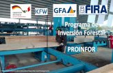 Programa de Inversión Forestal PROINFOR · 2020. 7. 6. · Tipos de proyectos: producción primaria, aprovechamiento, transformación y comercialización de productos forestales