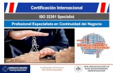 CertificaciónInternacionalernestobazan.com/content/20201109110503-2.pdfIV Temario del curso ISO 22301 Specialist 16 horas A La Norma ISO 22301:2019 Origen y naturaleza. ¿Qué cubre