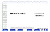 Conversor D/A - Marantz · 2020. 1. 3. · Conversor D/A HD-DAC1 Manual del usuario Puede imprimir más de una página de un PDF en una sola hoja de papel. Contenido Conexiones Reproducción