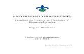 UNIVERSIDAD VERACRUZANA · 2018. 11. 26. · I INFORME DE ACTIVIDADES FACULTAD DE INGENIERÍA MECÁNICA Y CIENCIAS NAVALES 1.6. Feria Profesiográfica. Los días 22, 23 y 24 de noviembre