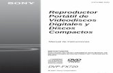 Reproductor Portátil de Videodiscos Digitales y Discos Compactos · 2018. 11. 15. · Búsqueda de un determinado punto del disco (Buscar, Explorar, Reproducción lenta, Repetición