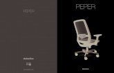PEPER - delaOliva · PEPER presenta una colección de sillas operativas con asiento tapizado y respaldo de malla transpirable y flexible, una silla cómoda y funcional, ergonómicamente