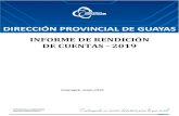 DIRECCIÓN PROVINCIAL DE GUAYAS - Gob · 2020. 9. 10. · INFORME DE RENDICIÓN DE CUENTAS - 2019 Guayaquil, mayo 2020 DIRECCIÓN PROVINCIAL DE GUAYAS . Consejo de la Judicatura Director