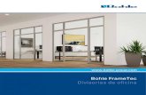 Divisorias de oficina Bohle FrameTec · 2021. 1. 31. · Material aluminio · Acabado anodizado E6/EV1 · Espesor puerta de vidrio templado/laminado (de 2 x vidrio templado) 8 - 10,76