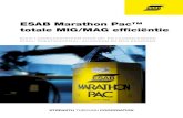 ESAB Marathon Pac™ totale MIG/MAG efficiëntie · metalen handvaten of ringen – alle componenten zijn recyclebaar en kunnen ... Dit effect is zelfs nog groter bij de Jumbo Marathon