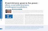 Caminos para la paz: dos condiciones indispensablesrevistas.ibero.mx/ibero/uploads/volumenes/57/pdf/44... · 2020. 12. 4. · la paz implica un proceso largo y penoso. El objeti-vo