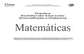 Práctica Bachillerato Educación - Dirección de Gestión y ......Matemáticas Bachillerato / Educación Diversificada a Distancia 5 Considere la circunferencia dada por x2 + (y –
