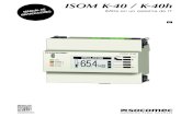 ISOM K-40 / K-40h - Socomec · 2020. 1. 10. · 4. PRESENTACIÓN 4.1. Introducción a ISOM K-40 / K-40h ISOM K-40 / K-40h supervisa el aislamiento del sistema de TI (función IMD*).