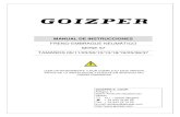 MANUAL DE INSTRUCCIONES - Goizper · 2016. 3. 14. · Instrucciones de montaje y mantenimiento Revisión: Freno-embrague Neumático. Serie 5.7 12.2007 4 1.3 Identificación de la