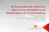 Actuaciones de ahorro y eficiencia energética en municipios de … · 2017. 5. 26. · alumbrado público. - Sustitución de lámparas y equipos auxiliares por otros más eficientes.