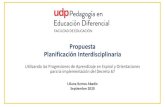 Propuesta Planificación Interdisciplinaria · 2020. 10. 6. · Presentar y dialogar en torno a una propuesta de planificación interdisciplinaria considerando las Progresiones de