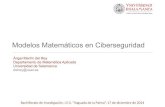 Modelos Matemáticos en Ciberseguridaddiarium.usal.es/delrey/files/2013/12/Modelos-Matematicos... · 2014. 12. 14. · Algoritmos criptográficos: El DNI electrónico •En marzo