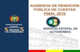 Estado Plurinacional de Bolivia MINISTERIO DE LA PRESIDENCIA · 2019. 9. 18. · Estado Plurinacional de Bolivia MINISTERIO DE LA PRESIDENCIA inscritos MINISTERIO DE LA PRESIDENCIA