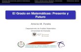 El Grado en Matemáticas: Presente y Futuroorientamat/archive/orientamat2/... · 2017. 3. 9. · e Introducción a la Probabilidad. Presente: Estructura del grado en matemáticas