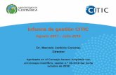 Informe de gestión CITIC · 2019. 1. 25. · Informe de gestión CITIC Agosto 2017–Julio 2018 Dr. Marcelo Jenkins Coronas Director Aprobado en el Consejo Asesor Ampliado con el