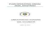 PLAN OPERATIVO ANUAL 2020 AJUSTADO200.107.61.5/documentos/2020/POA_2020_Ajustado_UAE_Abril... · 2020. 5. 29. · Plan Operativo Anual 2020 de la Universidad Agraria del Ecuador.