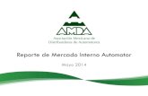 Reporte de Mercado Interno AutomotorReporte de Mercado Interno Automotor Mayo 2014 Comercialización Vehículos Ligeros Vehículos ligeros comercializados En mayo de 2013 y 2014 1Camiones