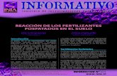 REACCIÓN DE LOS FERTILIZANTES FOSFATADOS EN EL SUELO · 2019. 10. 6. · físicas y químicas del suelo y, en segundo lugar de las características químicas de los fertilizantes