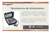 Resistencia de Aislamiento - ServiciosPIEserviciospie.com/wp/wp-content/uploads/2020/04/megger1.pdf · 2020. 4. 7. · Resistencia de Aislamiento Los probadores de resistencia de