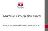 Migración e integración laboral · un año de residencia en Chile y con experiencia laboral en el país. Universo considerado Tamaño muestral •400 observaciones. •2 de diciembre