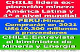 CHILE lidera ex- ploración minera América Latina y 4º a nivel ...CHILE lidera ex-ploración minera América Latina y 4º a nivel mundial PERU:Minas Comprarán en 2021 US$10,300