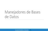 MANEJADORES DE BASES DE DATOS · 2021. 4. 5. · Bases de datos estructuradas –SQL Lenguaje Estructurado de Consultas Lenguaje de definición de datos El LDD permite especificar