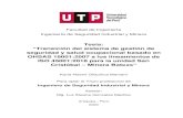 Repositorio Institucional de la UTP - Tesis: Transición del ......de la norma OHSAS 18001, por lo que la organización busca alinearse a los requisitos normativos de ISO 45001 a fin