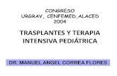 trasplantes y terapia intensiva peditrica