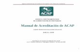 Agencia Centroamericana de Acreditación de …Agencia Centroamericana de Acreditación de Postgrado ACAP Manual de Acreditación i Aprobado por el Consejo de Acreditación de la ACAP