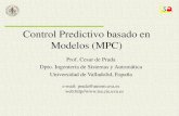 Control Predictivo basado en Modelos (MPC)prada/MPC4.pdf · 2021. 7. 6. · Control Multivariable . El control multivariable, y en particular el MPC, tiene en . cuenta la interacción