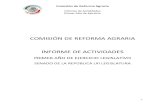 Informe de Actividades-Primer Año de Ejercicio-LXI Legislaturasil.gobernacion.gob.mx/Archivos/Documentos/2010/12/asun...2010/12/02  · Comisión de Reforma Agraria Informe de Actividades