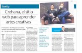 StartUp Crehana, el sitio web para aprender artes creativas · 2017. 1. 24. · artes creativas CRE HAN A Innovación. StartUp peruana tiene menos dos años en el mercado y más de