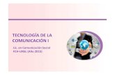 TECNOLOGÍA DE LA COMUNICACIÓN Itec-comunicacion.unsl.edu.ar/Tecno I/2015/Comunicacion... · 2015. 10. 21. · TECNOLOGÍA DE LA COMUNICACIÓN I Lic. en Comunicación Social FCH