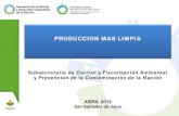 PRODUCCION MAS LIMPIA · 2020. 10. 2. · PRODUCCION MAS LIMPIA . Subsecretaría de Control y Fiscalización Ambiental y Prevención de la Contaminación de la Nación ABRIL 2012