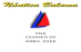 PNB EXAMEN 03 - Escuela Náutica Balumaescuelanauticabaluma.com/wp-content/uploads/2018/11/Examenes-… · EXAMEN DE PATRÓN PARA NAVEGACIÓN BÁSICA Código de Test 03 Nomenclatura