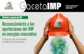 Distinción a proyecto del IMP Reconocimiento a las ......¡Seguimos caminando juntos! C omo un reconocimiento al trabajo y aportaciones del Instituto Mexicano del Petróleo (IMP)