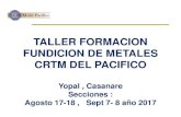 TALLER FORMACION FUNDICION DE METALES CRTM DEL … · Con el espacio disponible de tiempo y de experticia en el sector de fundición de metales en la ciudad de Yopal , se preciso