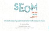 SEOM: Sociedad Española de Oncología Médica ......Guías de manejo (SEOM, ESMO, ASCO, SITC) #SEOM20 Introducción La vía de señalización PD-1–PD-L1 controla la autoinmunidad