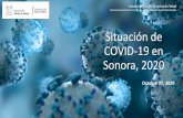 Situación de COVID-19 en Sonora, 2020covid19.saludsonora.gob.mx/wp-content/uploads/2021/06/... · 2021. 6. 10. · COVID-19 para el periodo del 25 al 31 de octubre Semáforo del