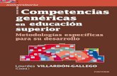 Competencias genéricas Metodologías específicas · 2020. 7. 31. · Las competencias genéricas como finalidad educativa, Concepción Yániz Aprender a lo largo de la vida. Las