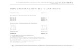PROGRAMACIÓN DE CLARINETEconservatoriodelnalon.com/wp-content/uploads/2013/...- Partes del clarinete. - Ejercicios de concienciación y relajación corporal. - Asimilación de hábitos