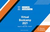 Virtual Bootcamp 2021 - olympics.com...estará disponible en el boletín semanal y en la plataforma Athlete365. 75 Equipo D - Próximos pasos. Athlete365 | Business Accelerator 76