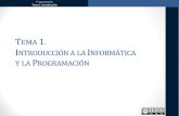 TEMA 1. INTRODUCCIÓN A LA INFORMÁTICA P81.43.71.16:8080/documentos/SAFA_C_vs_C_Tema1.pdf · 2018. 9. 18. · Tema 1. Introducción 1.1.2. Informática y Ordenadores. Evolución