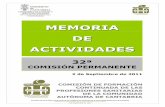 RESUMEN - 32 REUNION CP 02-09-2011 · Comisión de Formación Continuada de las Profesiones Sanitarias de la Comunidad Autónoma de Cantabria Memoria de Actividades de la 32ª Comisión