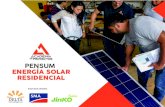 PENSUM SOLAR RESIDENCIAL - Academia de Proyectos · 2020. 9. 1. · Lectura ficha técnica-panel solar Lectura ficha técnica-inversor Condicionales de diseño PV-INVERSOR Evaluación.