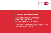 Pla Operatiu ECAS 2020 - Acció Social...Pla Operatiu ECAS 2020 Assemblea General Ordinària 8 de maig de 2020 Online –Plataforma Zoom Esborrany pendent d’actualitzar en el nou