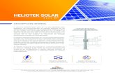 HELIOTEK SOLAR...GENERADOR SOLAR Panel Solar E st ruc a d eM onj del Generador Solar Controlador de Carga Capacidad y cantidad según diseño T S l ( gú i ñ ) / Ironridge XR100 MPPT