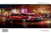Ficha técnica COROLLA 2018...Pregunta en tu Distribuidor Toyota por la disponibilidad de combinaciones de color interior con exterior para cada versión. Los vehículos Toyota tienen