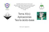 Tema XI(c): Aplicaciones Teoría ácido-base